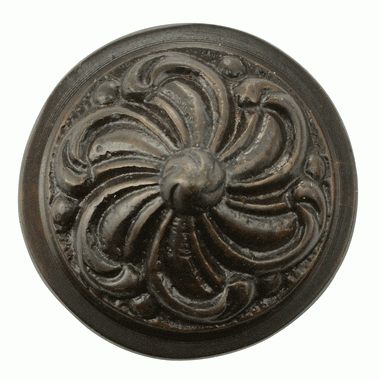 1 2/5 Inch Solid Brass Baroque / Rococo Cabinet & Furniture Knob