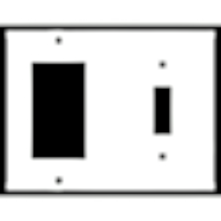 4 1/2 Inch Solid Brass Traditional Switch Plate (Brushed Nickel)