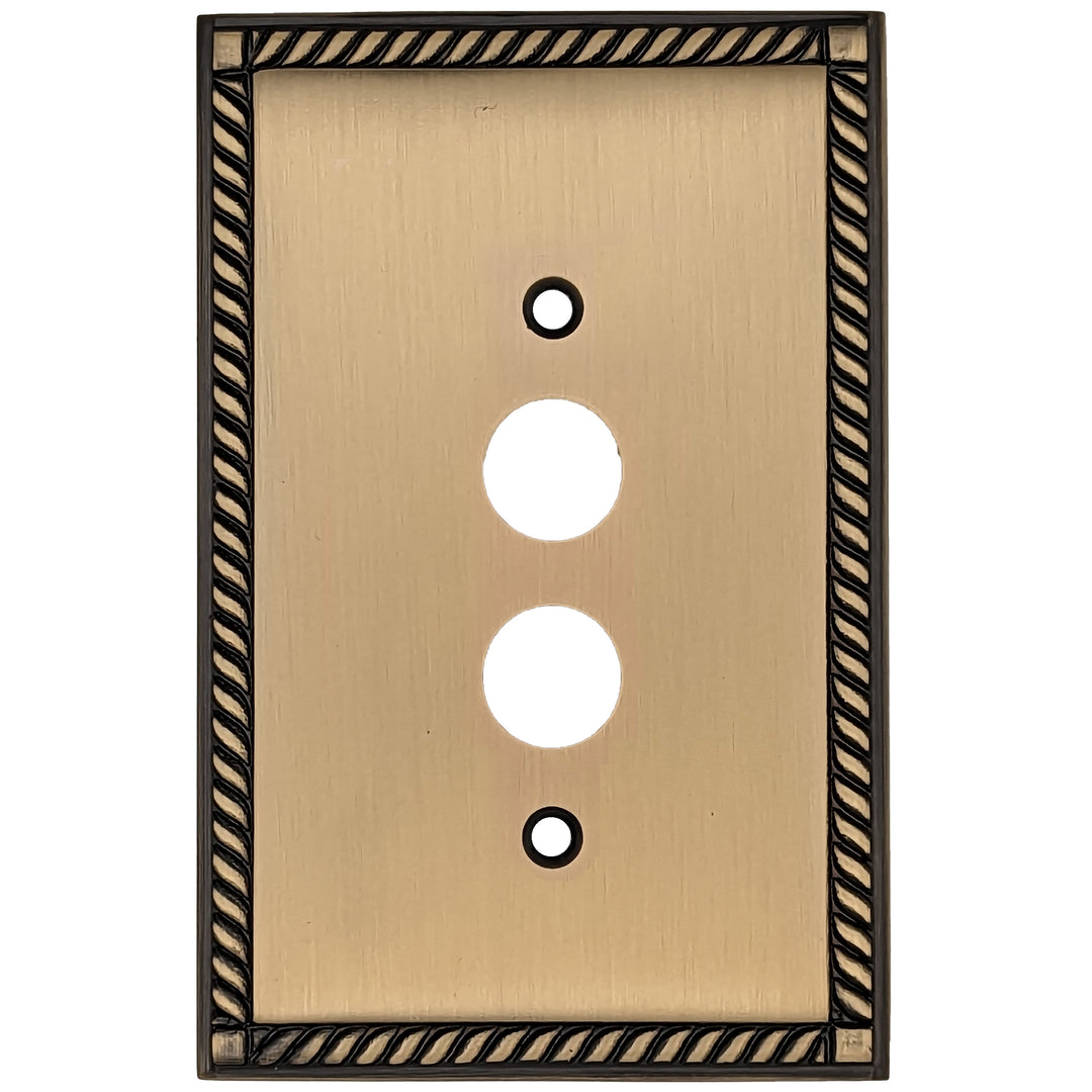 English Georgian Roped Wall Plate (Antique Brass) COPPER MOUNTAIN HARDWARE
