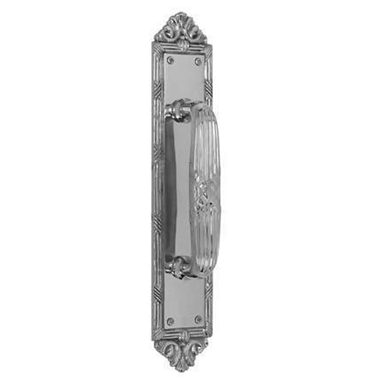 13 3/4 Inch Solid Brass Ribbon & Reed Door Pull (Several Finishes Available) COPPER MOUNTAIN HARDWARE