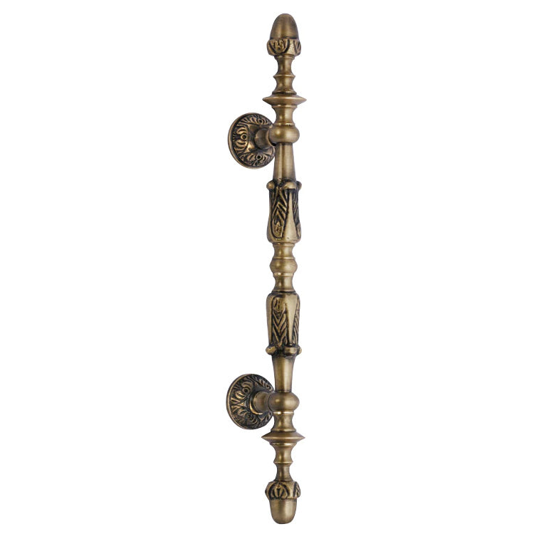 11 3/4 Inch (6 Inch C-C) Solid Brass French Empire Door Pull COPPER MOUNTAIN HARDWARE