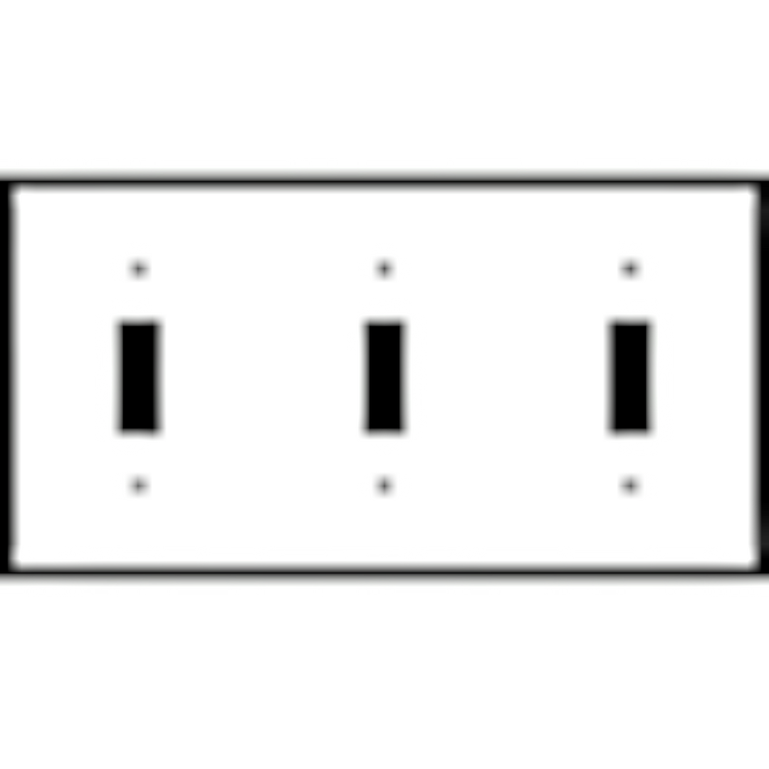 4 1/2 Inch Solid Brass Traditional Switch Plate (Polished Brass Finish)