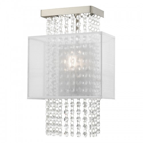 1 Light Brushed Nickel ADA Wall Sconce Livex
