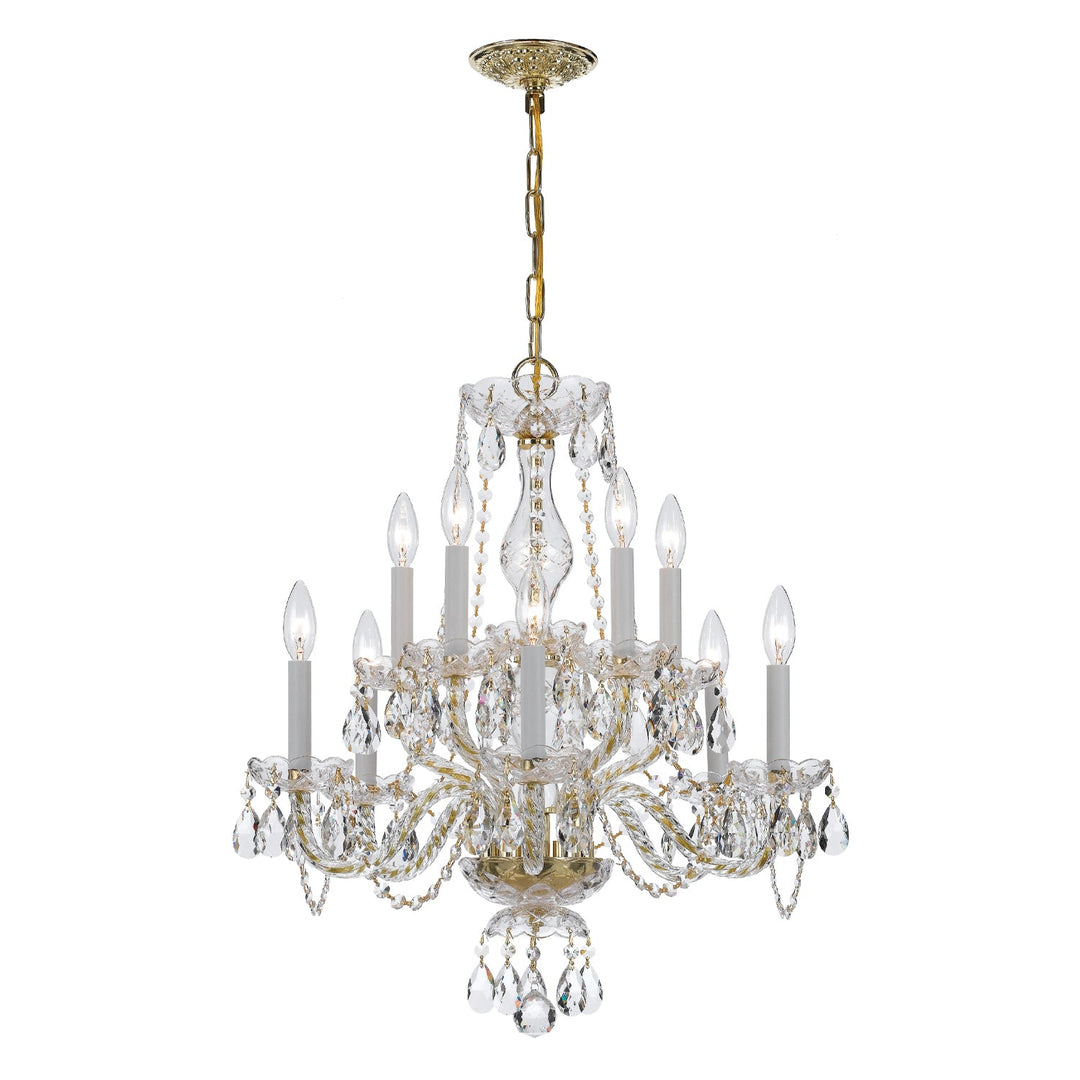 Crystorama Crystorama Traditional Crystal 10 Light Spectra Crystal Polished Brass Chandelier