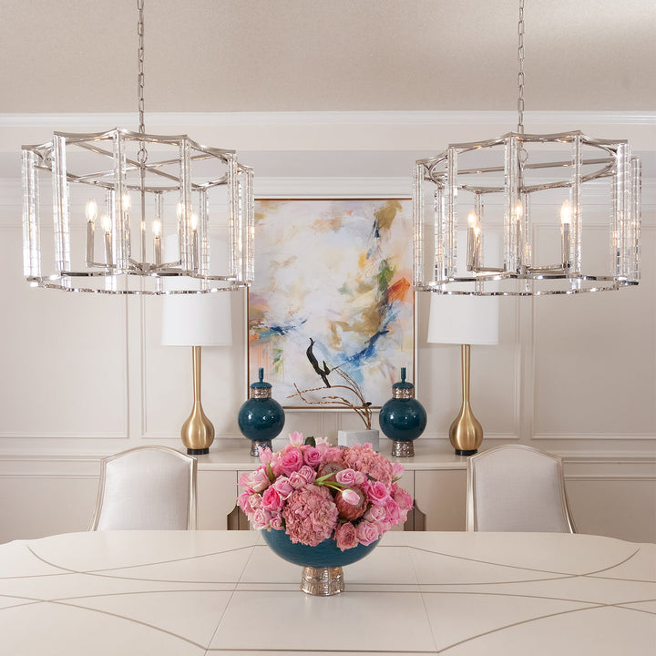 Crystorama Crystorama Carson 6 Light Polished Nickel Chandelier