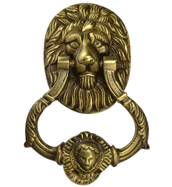 COPPER MOUNTAIN HARDWARE 4 3/4 Inch Large Ornate Lion Door Knocker in Several Finishes