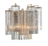 Crystorama Crystorama Addis 2 Light Aged Brass Sconce