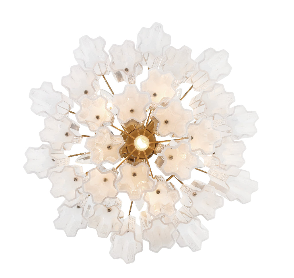 Crystorama Crystorama Addis 6 Light Aged Brass Chandelier
