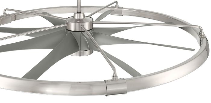 ##Antique Hardware## 52" Axel in Brushed Polished Nickel w/ Brushed Nickel Blades
