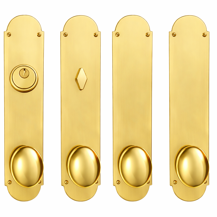 Traditional Style Double Door Deadbolt Entryway Set (Several Finishes Available) (Copy)