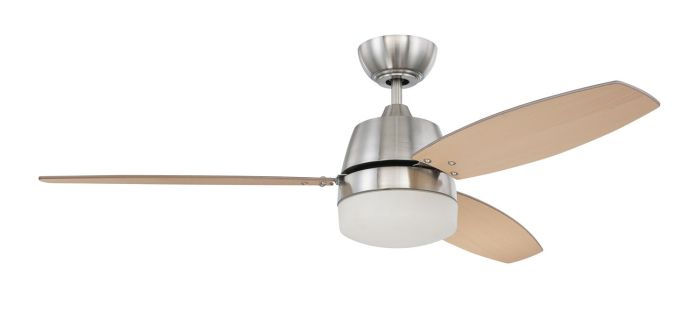 ##Antique Hardware## 52" Beltre in Brushed Polished Nickel w/ Brushed Nickel/Maple Blades