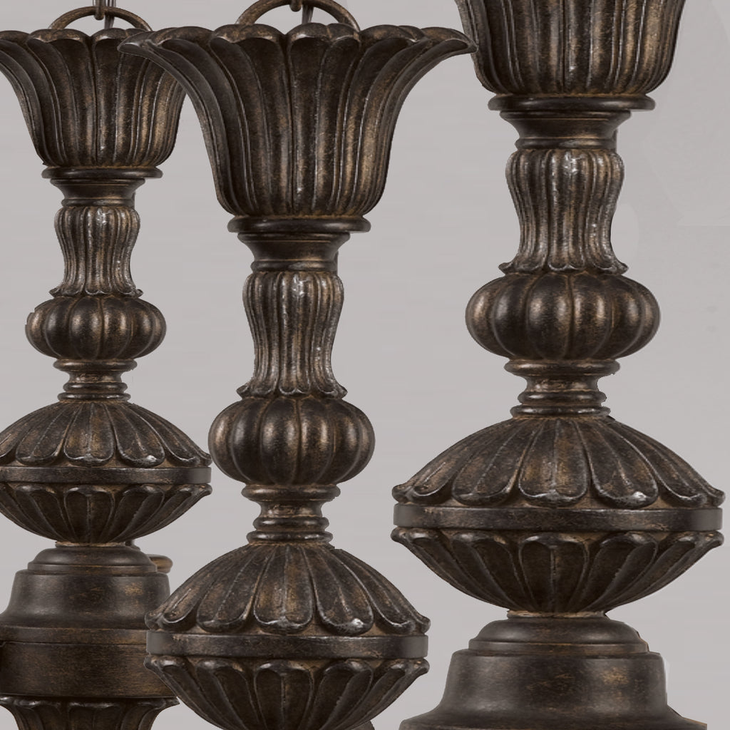 Norwalk 9 Light Golden Teak Swarovski Strass Crystal Bronze Umber Chandelier Crystorama