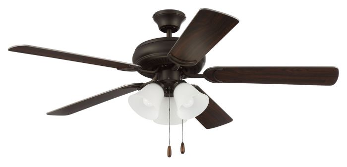 ##Antique Hardware## 52" Decorator's Choice 3 Light in Espresso w/ Walnut/Espresso Blades