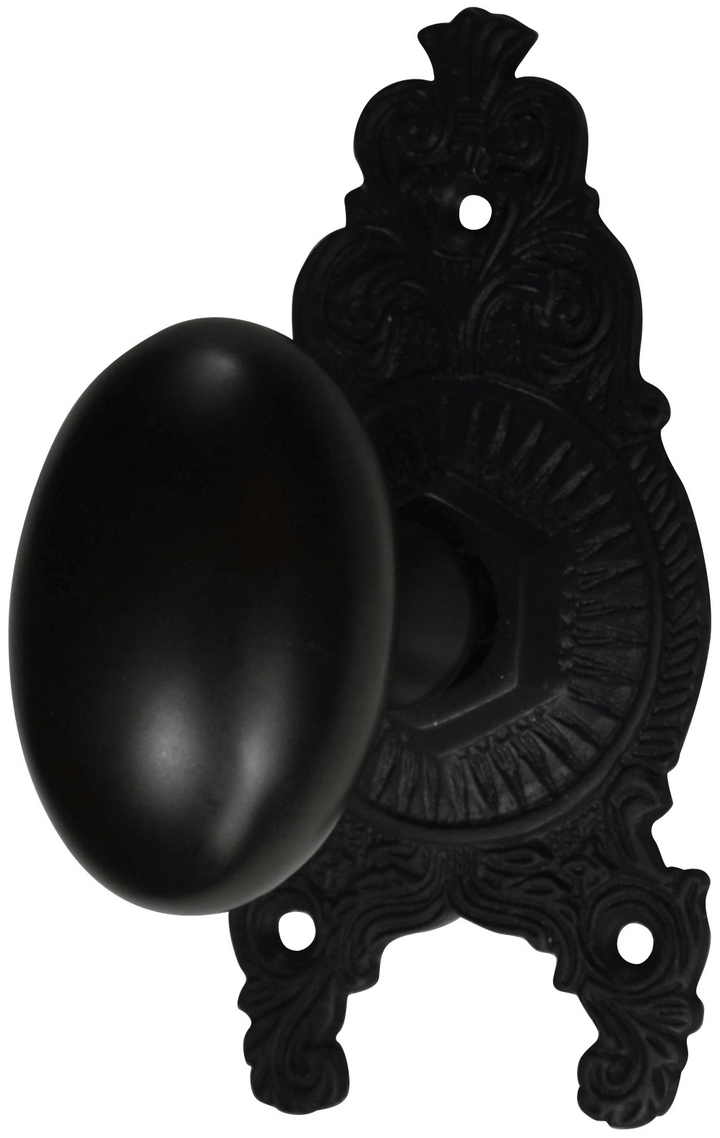 COPPER MOUNTAIN HARDWARE Solid Brass Egg Ornate Victorian Door Knob Set in Several Finishes