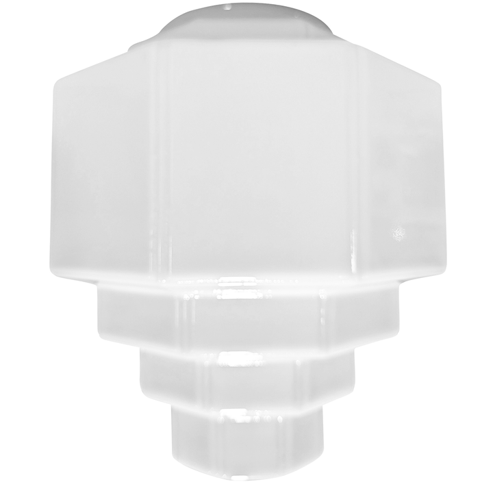 19 1/2 Inch Manhattan Skyscraper Grandeur Style Semi-Flush Mount Light (Satin Nickel Finish) COPPER MOUNTAIN HARDWARE