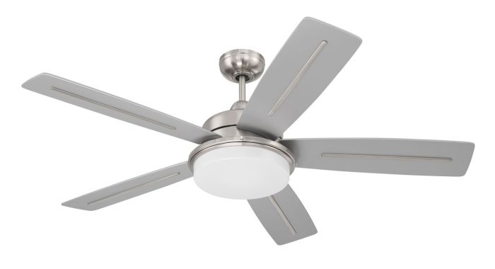 ##Antique Hardware## 54" Drew in Brushed Polished Nickel w/ Brushed Nickel/Greywood Blades