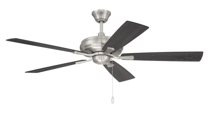 ##Antique Hardware## 52" Eos in Brushed Polished Nickel w/ Brushed Nickel/Greywood Blades