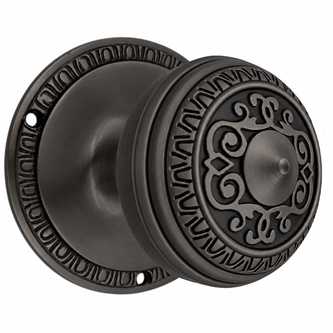 Egg & Dart Rosette Door Set with Egg & Dart Door Knobs (Several Finishes Available)