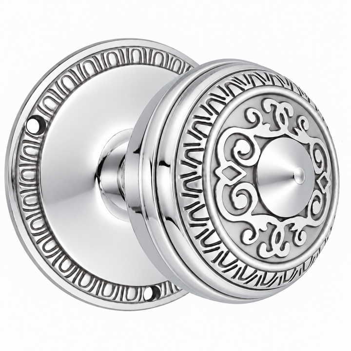 Egg & Dart Rosette Door Set with Egg & Dart Door Knobs (Several Finishes Available)