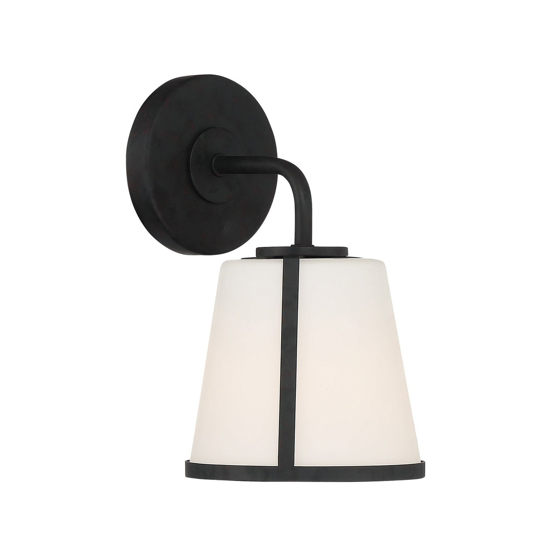 Crystorama Crystorama Fulton 1 Light Black Bathroom Vanity