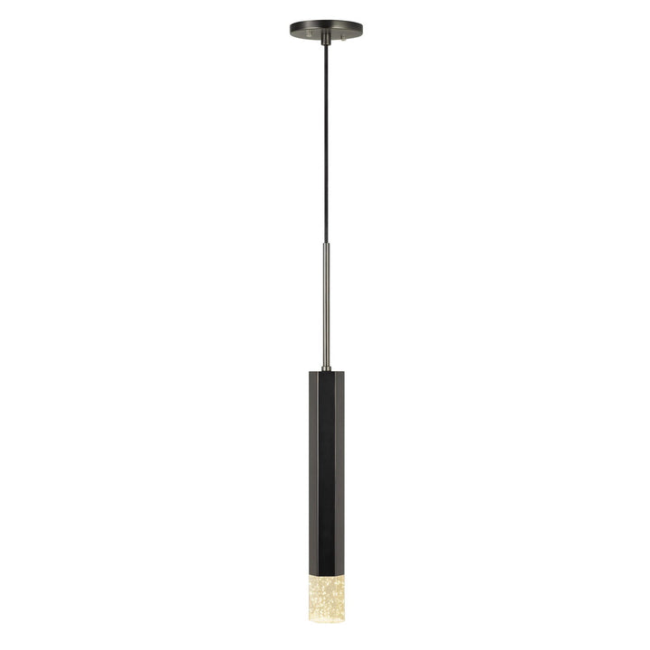 TROY INTEGRATED LED DIMMABLE HEXAGONALUMINUM CASTED 1 LIGHT PENDANT WITH GLASS DIFFUSER Pendant Cal Lighting