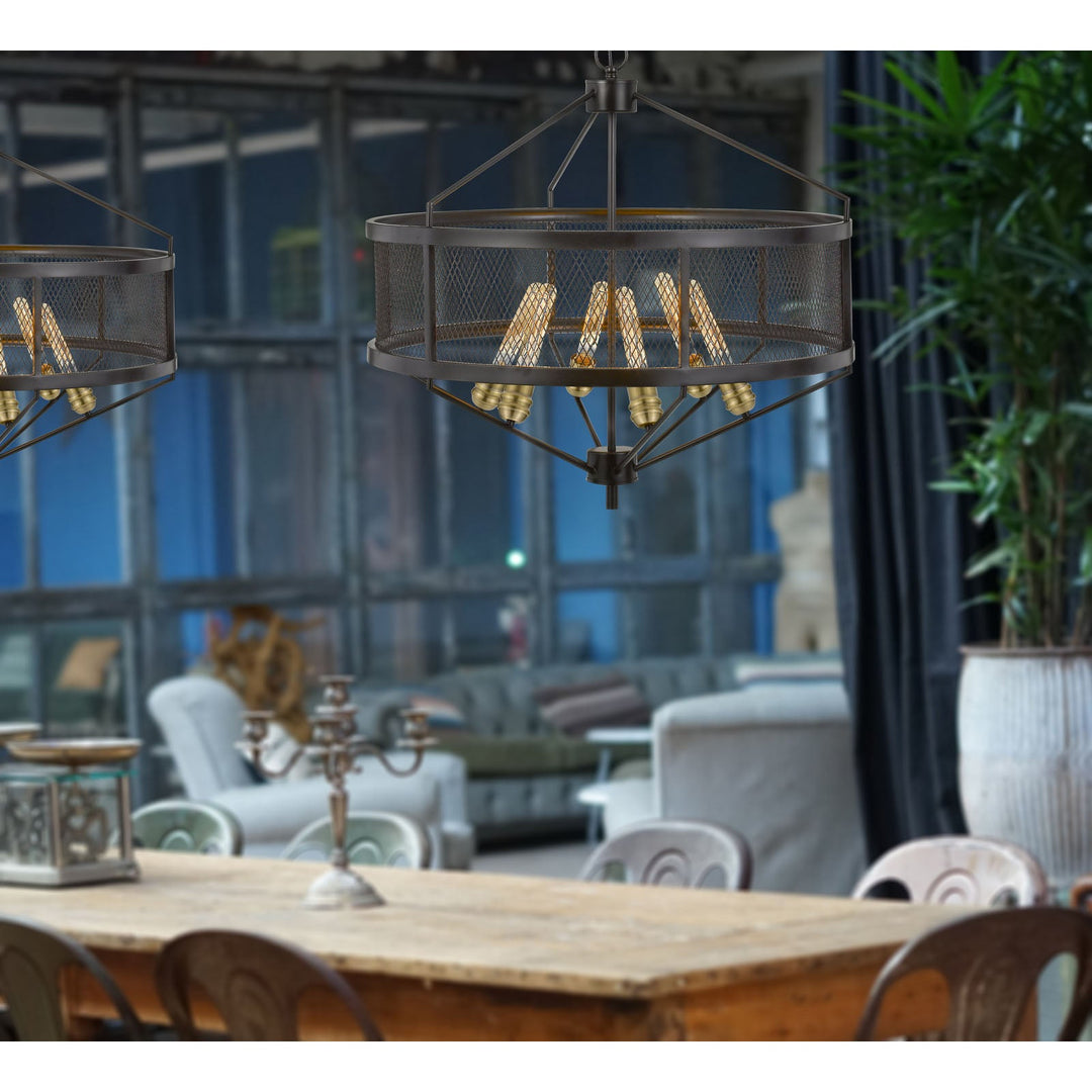 60W X 6 HALLE METAL CHANDELIER (EDISON BULBS ARE NOT INCLUDED) Cal Lighting
