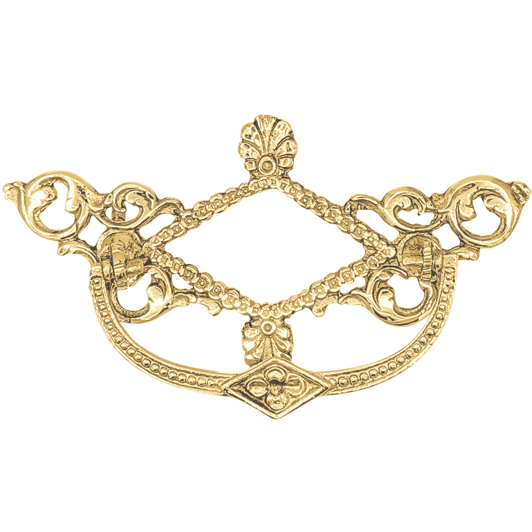 5 1/5 Inch Solid Brass Victorian Beaded Bail Pull