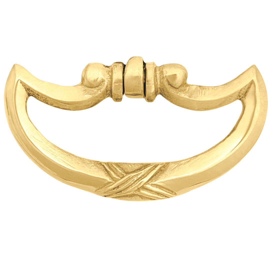 2 1/2 Inch by 1 1/4 Inch Ribbon & Reed Bail Pull (Several Finishes Available)