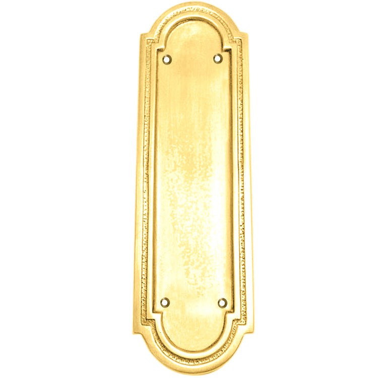 8 3/8 Inch Solid Brass Arched Style Push And Pull Plate (Several Finishes Available)