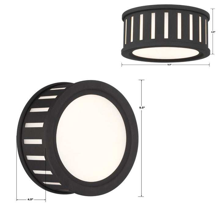 Crystorama Crystorama Kendal 2 Light Black Forged Sconce 
