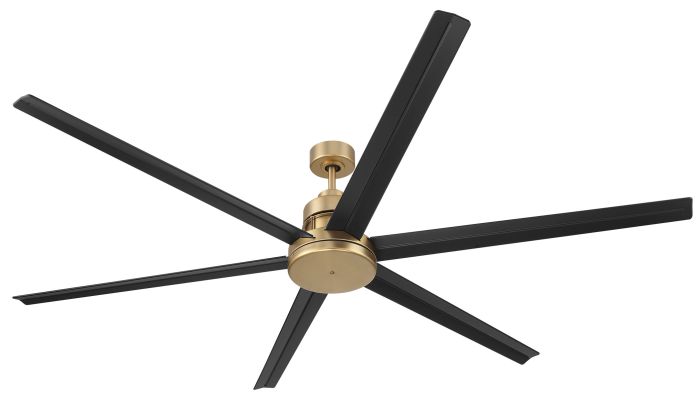 ##Antique Hardware## 72" Mondo in Satin Brass w/ Flat Black Blades