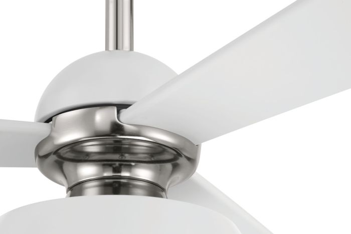 ##Antique Hardware## 60" Otto in White/Polished Nickel w/ White Blades