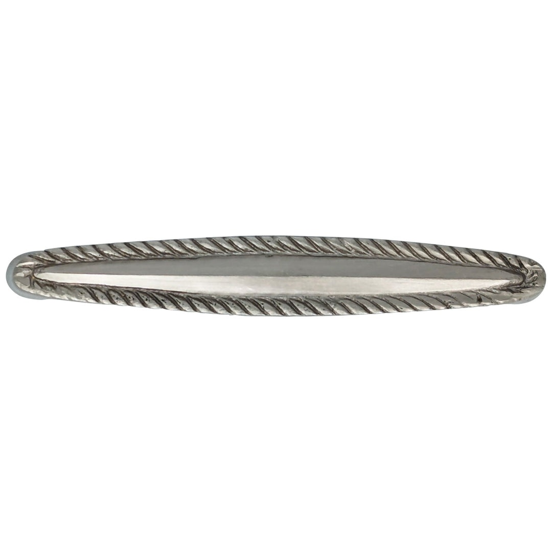 4 Inch Overall (3 3/4 Inch c-c) Solid Brass Georgian Roped Style Pull COPPER MOUNTAIN HARDWARE