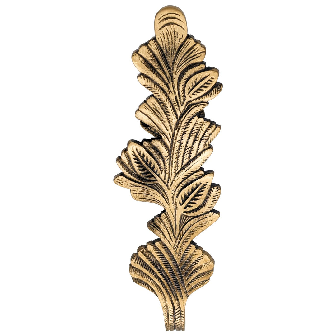 Large Elongated Leaf Style Curtain and Drapery Hold (Several Finishes) COPPER MOUNTAIN HARDWARE