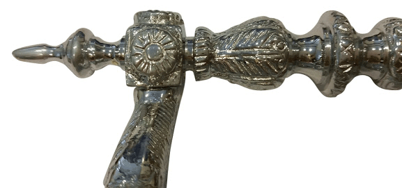 6 1/4 Inch Solid Brass Victorian Style Handle Pull (Polished Chrome Finish) COPPER MOUNTAIN HARDWARE
