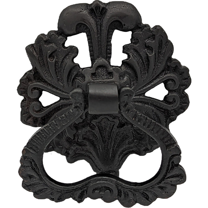 COPPER MOUNTAIN HARDWARE 3 Inch Ornate Victorian Leaves Ring Pull