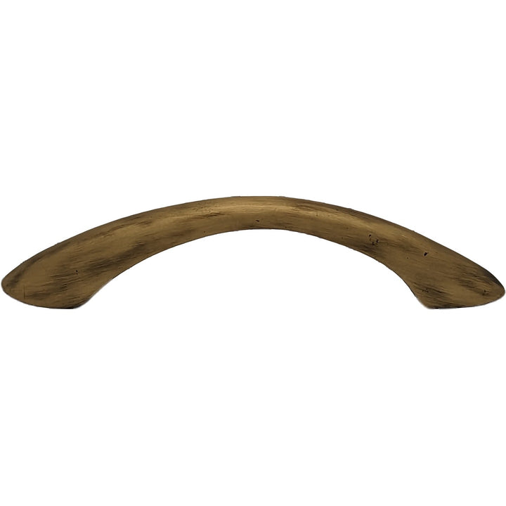 COPPER MOUNTAIN HARDWARE Brass Curved Traditional Cabinet & Furniture Pull