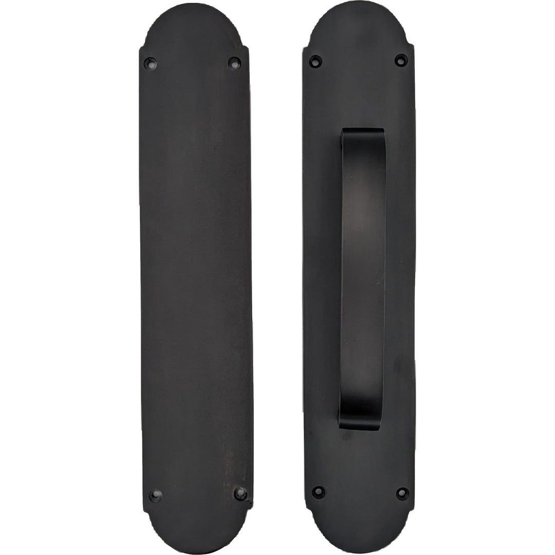 12 Inch Traditional Style Door Push and Pull Plate Set COPPER MOUNTAIN HARDWARE
