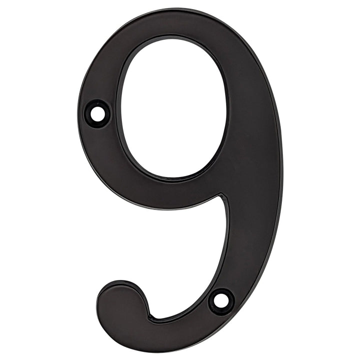 COPPER MOUNTAIN HARDWARE Solid Brass 4 Inch Tall Number 6