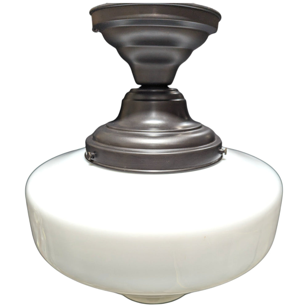 15 1/2 Inch Manhattan Skyscraper Nouveau Style Semi-Flush Mount Light (Black Bronze Finish) COPPER MOUNTAIN HARDWARE