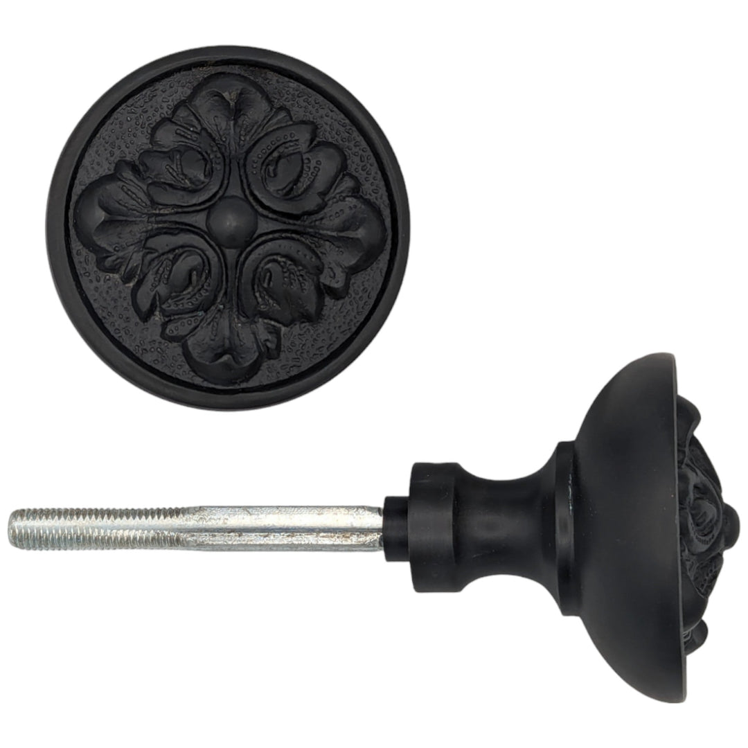 Romanesque Solid Brass Spare Door Knob Set (Several Finishes Available) COPPER MOUNTAIN HARDWARE
