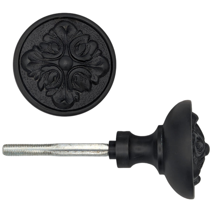 Romanesque Solid Brass Spare Door Knob Set (Several Finishes Available) COPPER MOUNTAIN HARDWARE