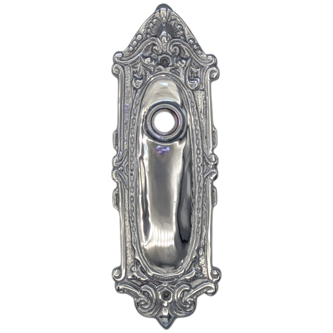 Ornate Victorian Long Solid Brass Backplate (Several Finishes Available) COPPER MOUNTAIN HARDWARE