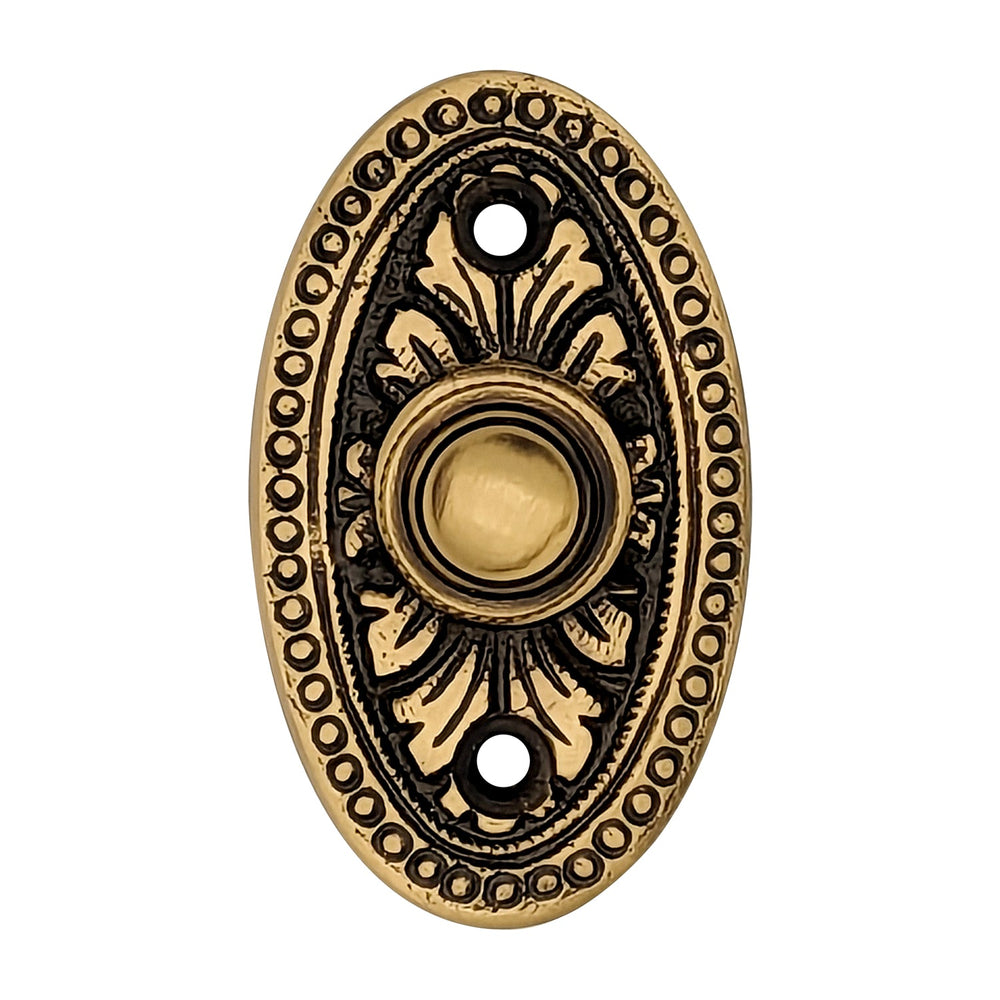 Brass Doorbell Push Button Avalon Style COPPER MOUNTAIN HARDWARE