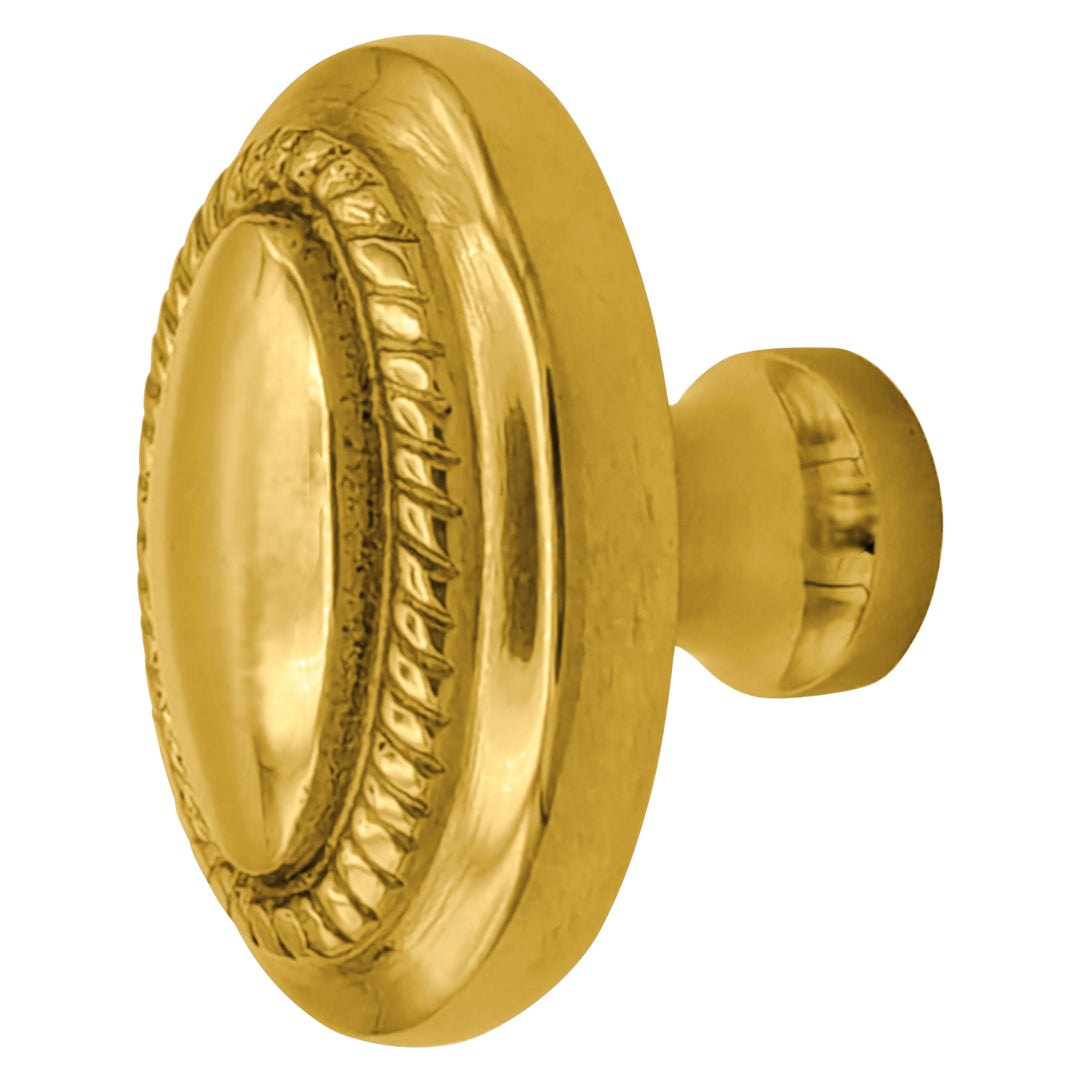 1 1/2 Georgian Roped Oval Cabinet Knob (Several Finishes Available)
