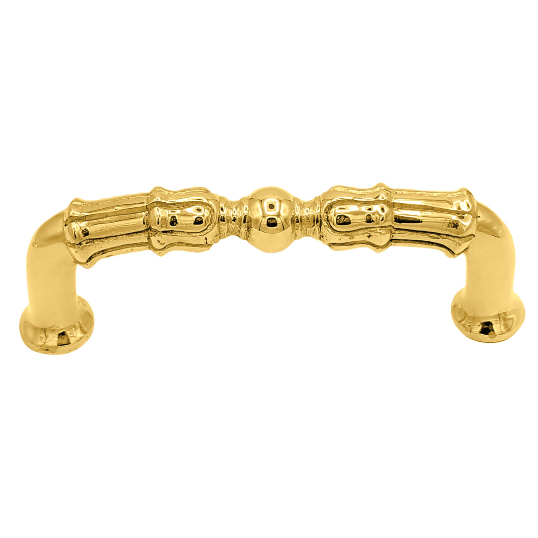 5 Inch Overall (4 1/3 Inch c-c)  Solid Brass Victorian Style Pull