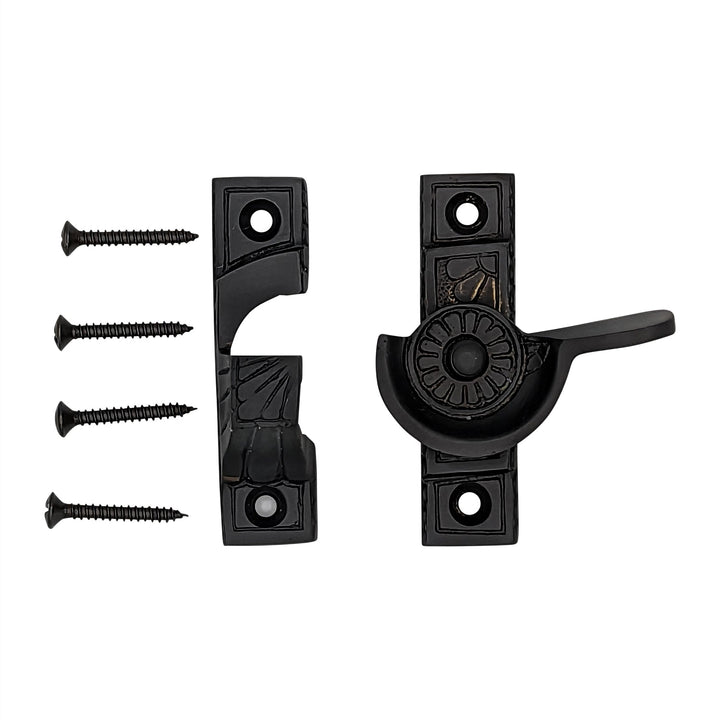 Solid Brass Art Deco Style Window Sash Lock COPPER MOUNTAIN HARDWARE