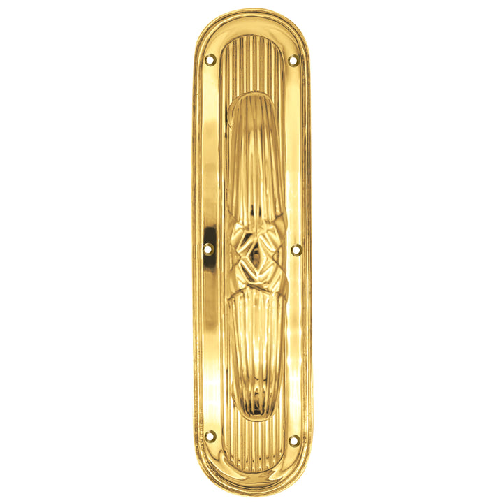 10 1/2 Inch Art Deco Style Door Pull and Push Plate (Several Finishes Available)