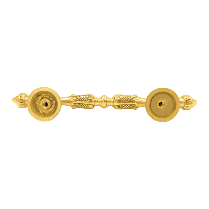 8 Inch (4 1/2 Inch C-C) Solid Brass French Empire Door Pull