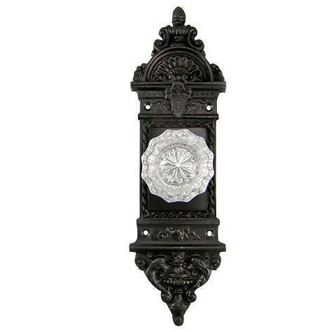 COPPER MOUNTAIN HARDWARE Regency Fluted Glass Door Knob with French Provincial Plate
